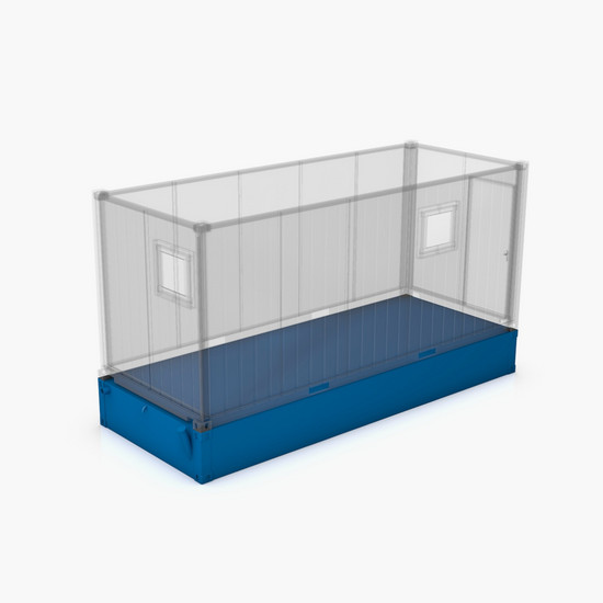 Teasergrafik: 3D-Modell von Container in schräger Ansicht